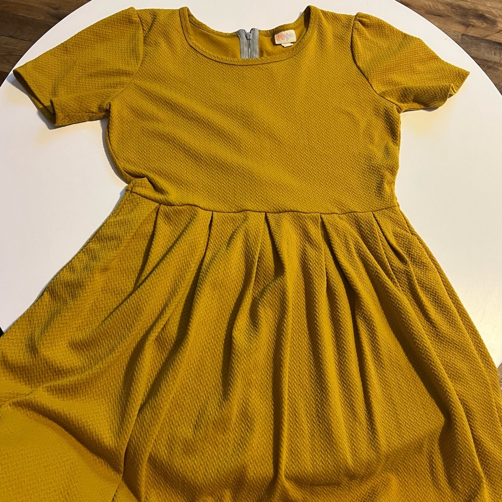 B2G1F: Mustard Lularoe Amelia Dress
